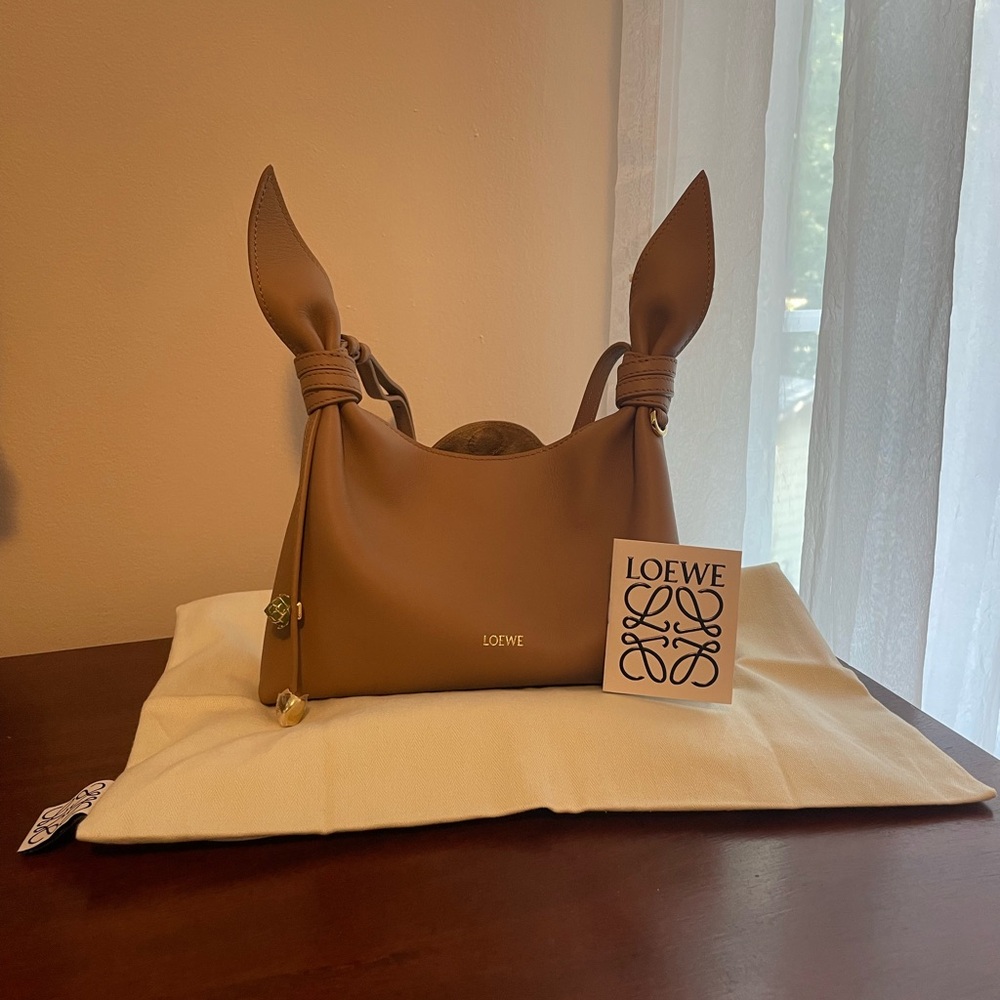Loewe Mini Scarf Bag in Smooth Calfskin WITH an artichoke pin